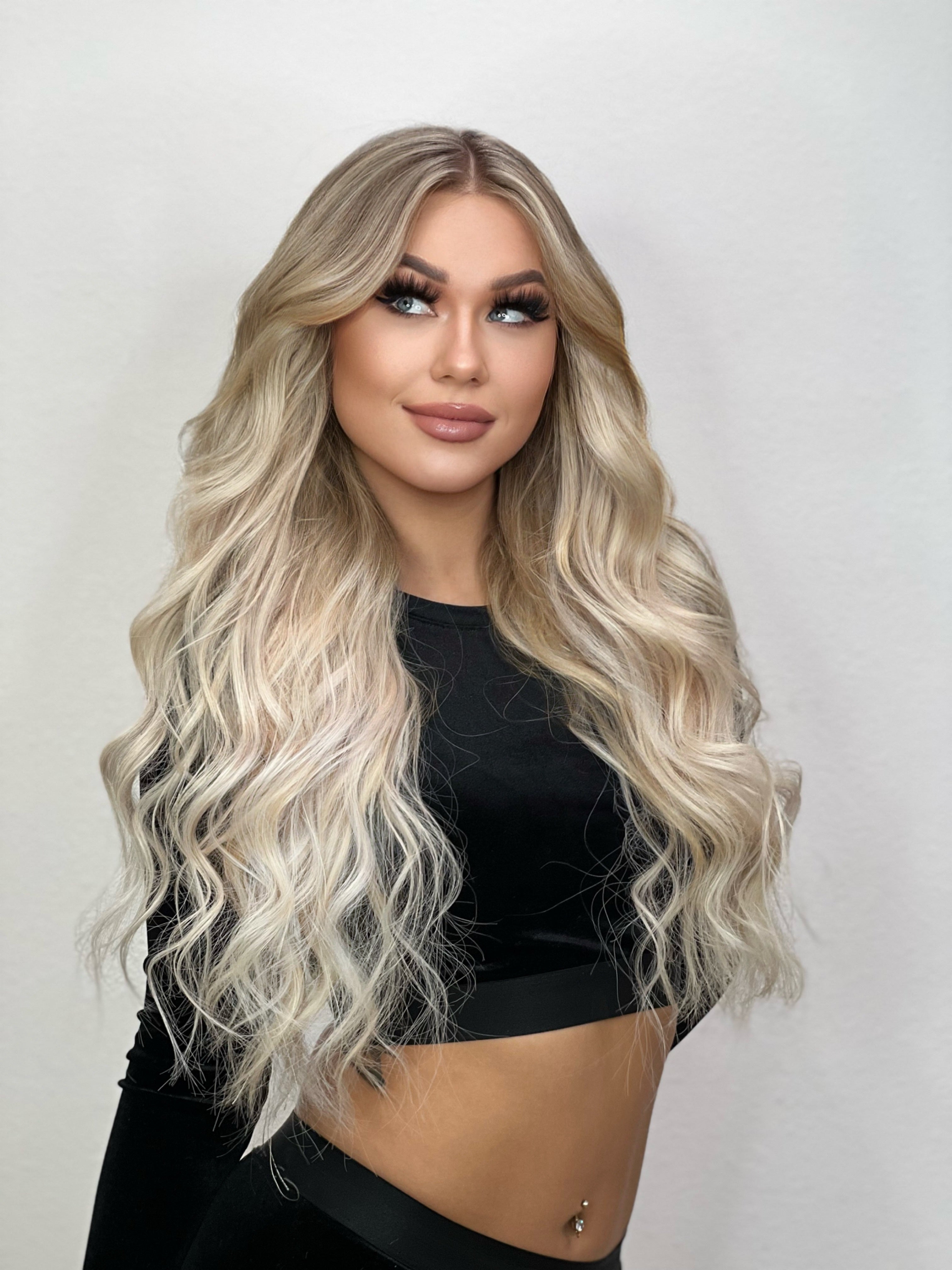 STARDUST G-Weft #B8A/60 (Sandy Blonde X Platinum Blonde) Genius Weft Hair Extensions