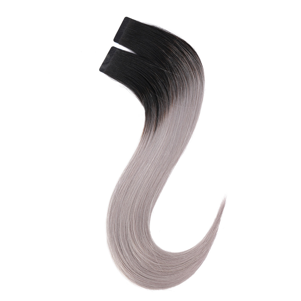 STARDUST Tape-In Rooted 1B/Silver (Off Black X Silver) Hair Extensions